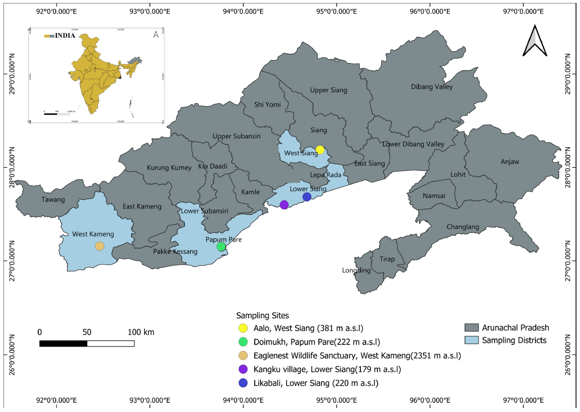 map of Arunachal Pradesh
